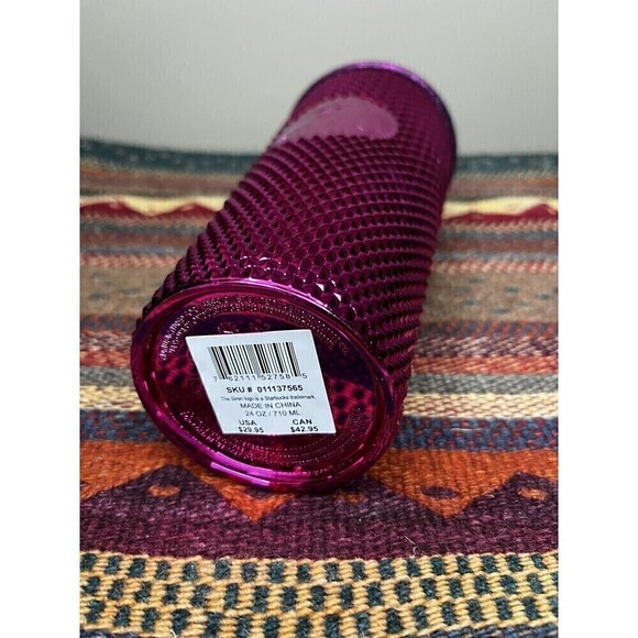 Starbucks Sangria Studded Tumbler 2022 Fall Winter Holiday Bling 24 oz - Venti